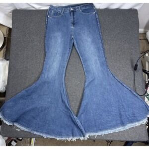 VENUS Extreme Bell Bottom Flare Jeans Womens 12 Festival Wide Leg Denim